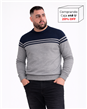 P8112 - Sweater Escote Redondo Rayado TALLE ESPECIAL